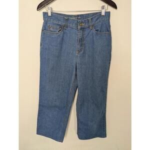 Christopher & Banks Classic Fit Denim Capris Size 8 Short Y2K Grunge
